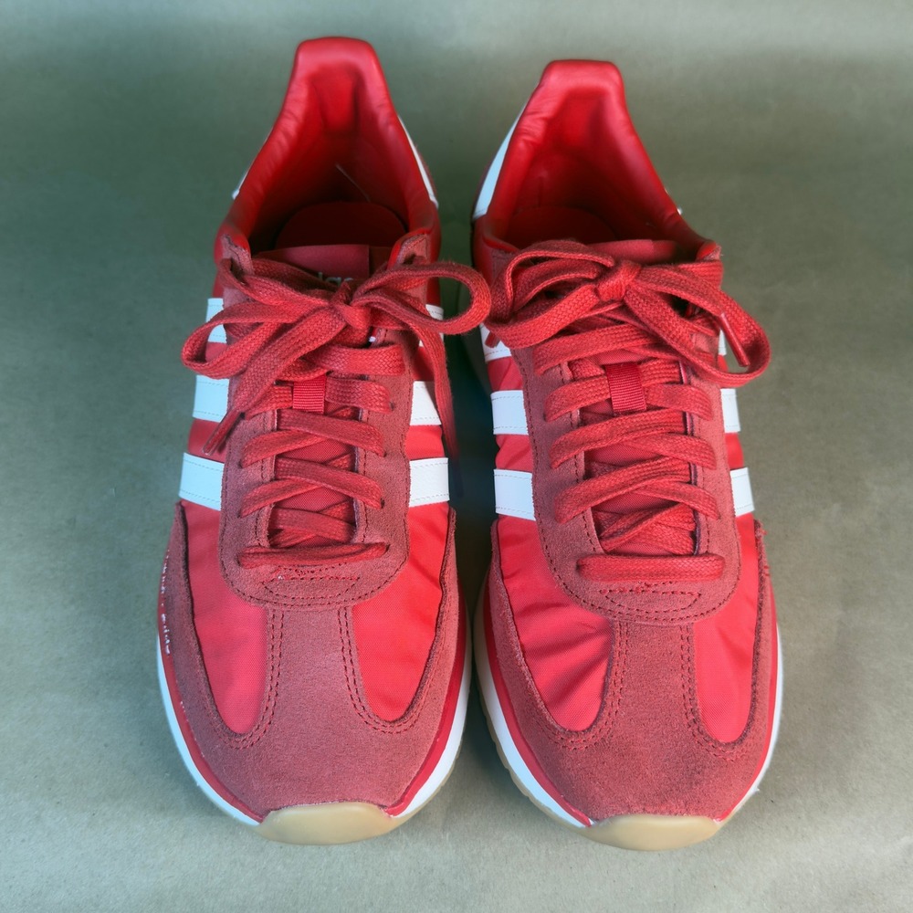 Adidas V Racer 2.0 Red White Sneakers Mens Size 9.5 Running Shoes - Picture 2 of 7